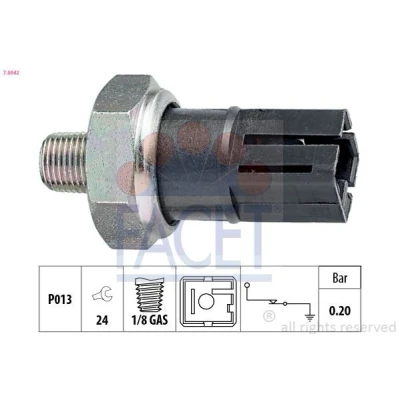Afbeelding van FACET 7.0042 Oliedruksensor 1/8 GAS Made in Italy OE Equivalent NISSAN: Qashqai / Qashqai+2 I, Patrol GR 5 SUV, Note I