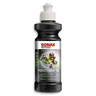 Afbeelding van SONAX Profiline Perfect Finish (250 ml), de verwerking van een polijstmiddel voor optimale glans zonder hologram. Ref: 02241410