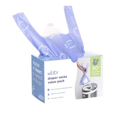 Image de Ubbi sacs en plastique 400 sacs, Vert