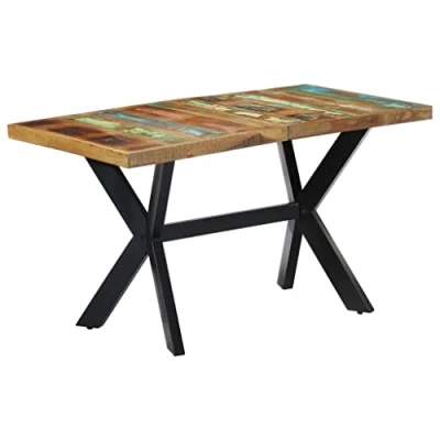 Image de vidaXL Table à manger 140x70x75 cm Bois de récupération massif247421
