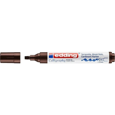Afbeelding van edding 1455 kalligrafie marker flexibel donkerbruin 1ST 1 5 mm / 4 1455018