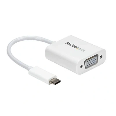 Image de StarTech.com USB C to VGA Adapter Type Video Converter White adaptateur vidéo externe blanc
