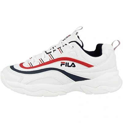 Image de Chaussures basses cuir ou simili Fila Ray women blc navy rge Blanc taille : 40 réf 40483