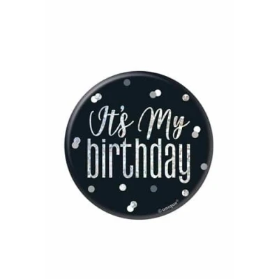Image de Bouton c&#039;est mon argent noir d&#039;anniversaire