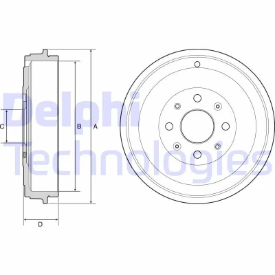 Afbeelding van Delphi Diesel Remtrommel BF503
