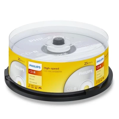 Afbeelding van Philips CD R ruw mes (700 MB datum/80 minuten, 52 x High Speed, Pin 25)