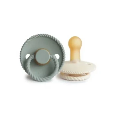 Afbeelding van Frigg Fopspeen Rope 0 6mnd Cream/Sage 2st