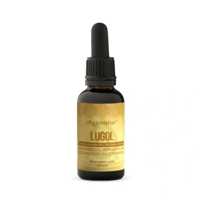 Afbeelding van DIOXNATUR® Lugol oplossing 2% farmaceutische kwaliteit 30 ml Jodium en kaliumjodide met nauwkeurige doseerpipet