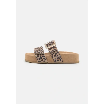Afbeelding van Paul Green Pantoffels, Dames, Maat: 38.5, Desert Veloursleer