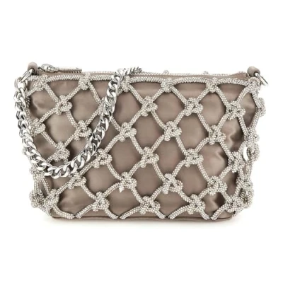 Afbeelding van Guess MINI A Zalina Strass Clutch, Dames, Maat: One Size, Argento