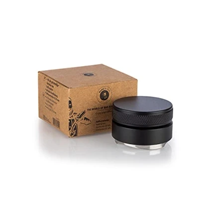 Afbeelding van barista Edition, koffieverdeler, Ø 51 mm basis, H: 3,5 cm, nivelleringsgereedschap voor espresso koffiedik van roestvrij staal, aluminium, accessoires zeefhouder, zwart