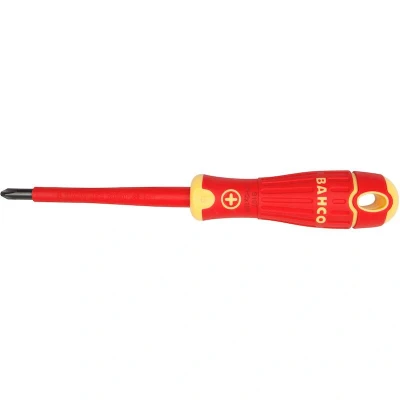 Afbeelding van BAHCO B197.000.075 schroevendraaier BahcoFit geïsoleerd VDE met rubber greep Phillips PH0 x 75 mm
