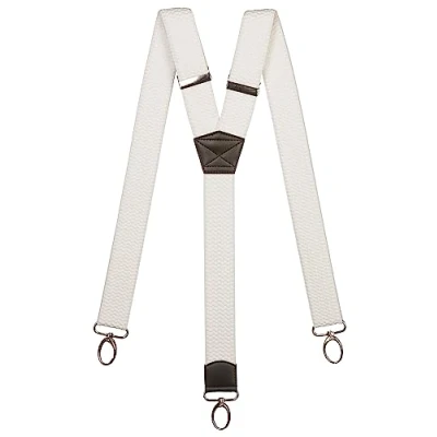 Afbeelding van Olata Y Vormige Werk Bretels met Karabijnhaken 4 cm, Wit, one size