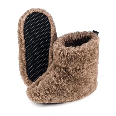 Afbeelding van ESTRO pantoffels voor dames, winter, warm, heren, wollen B06, Lichtbruin