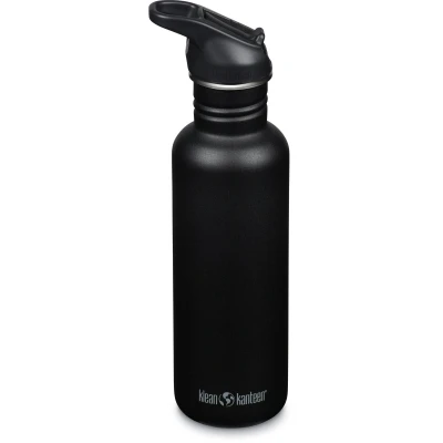 Afbeelding van Klean Kanteen Classic Narrow (Flip Sport) 1011193 Fietsfles met roestvrijstalen dop in de kleur zwart, 800 ml volume