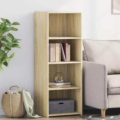 Afbeelding van Hoge kast 45x41x124 cm bewerkt hout sonoma eikenkleurig