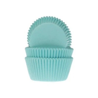 Afbeelding van Cupcake Cups HoM Turquoise 50x33mm. 50 st.