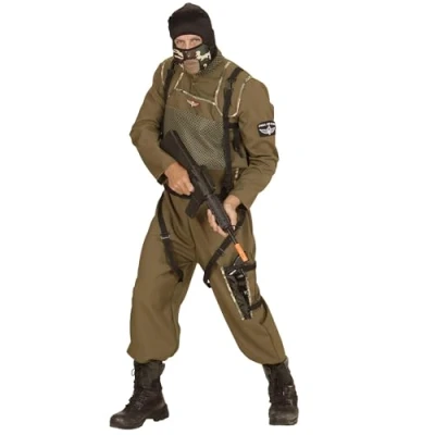 Afbeelding van Widmann Leger &amp; Oorlog Kostuum Delta Parachutist Special Forces Groen Small Carnavalskleding Verkleedkleding
