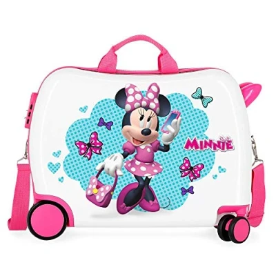 Afbeelding van Disney Wheels Handkoffer, Wit., Minnie kinderkoffer
