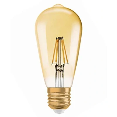 Afbeelding van Osram Vintage Edition 1906 LED gloeilamp, E27, Edison vorm, ambergoud, warm wit, 2400 K, 2,8 W (komt overeen met 22 W)