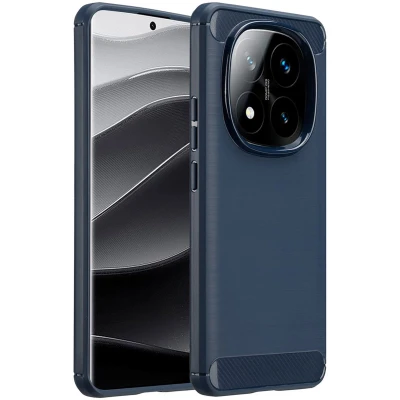 Afbeelding van imoshion Hoesje Geschikt voor Xiaomi Redmi Note 14 Pro Plus 5G Siliconen Brushed Backcover Donkerblauw