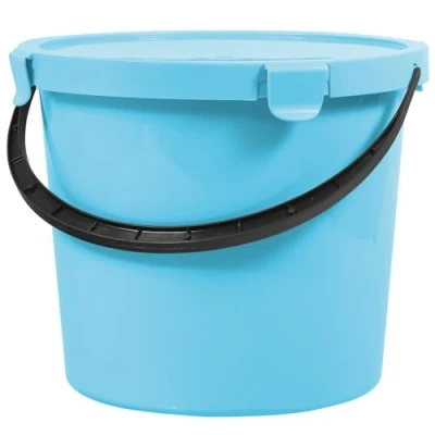 Afbeelding van Plast Team Berry Emmer met deksel lichtblauw 10 L