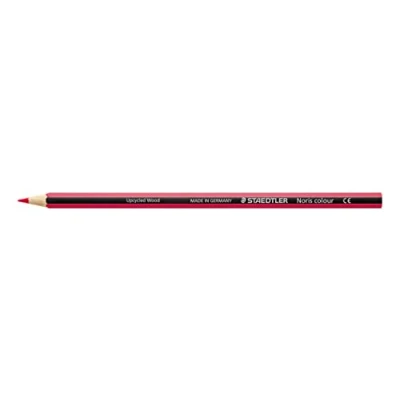 Afbeelding van STAEDTLER Noris Colour 185 23 kleurpotloden, bordeaux, zacht antislip oppervlak, hoge breukvastheid, gemaakt van gerecycled hout, intense kleuren, zeshoekig formaat, 12 potloden