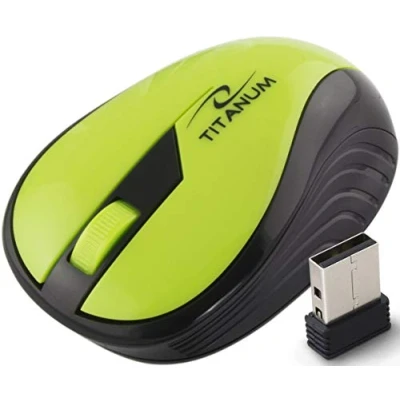 Afbeelding van Esperanza Titanum Mysz Bezprzewodowa Optyczna Tm114g Rainbow Zielona (Draadloze), Muis, Groen, Zwart