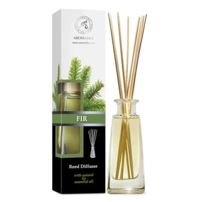 Afbeelding van Riet Verspreider met Natuurlijke Essentiële Olie Dennennaalden 100 ml 8 Bamboestokken Intensieve en Langdurige Geur Luchtverfrisser Huisparfum Accessoires voor Aromatherapie Spa