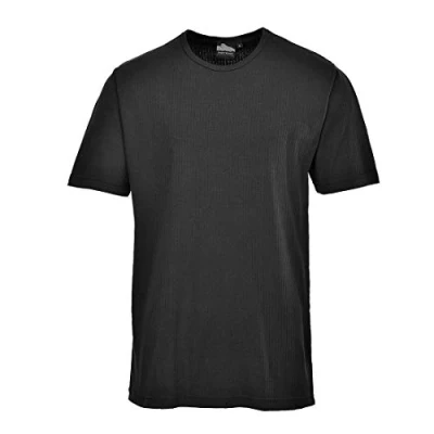 Afbeelding van Thermisch T Shirt Korte Mouw maat Large, Black