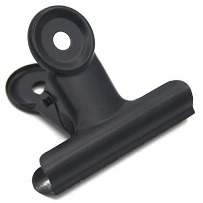 Afbeelding van Coideal 12 stuks grote zwarte metalen paperclips voor knutselen, tassen, foto&#039;s thuis en op kantoor (63 mm)