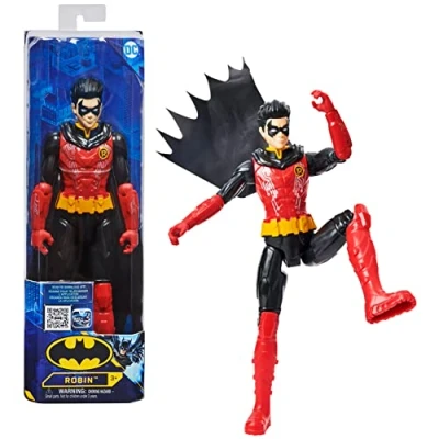 Afbeelding van Batman Basic figuur, 30 cm, Robin Tech DC Comics, figuur met scharnier, speelgoed, cm 6062923 speelgoed voor kinderen vanaf 3 jaar