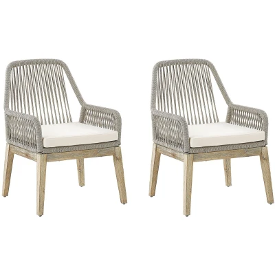 Afbeelding van Beliani OLBIA Tuinstoel set van 2 Beige Polypropyleen
