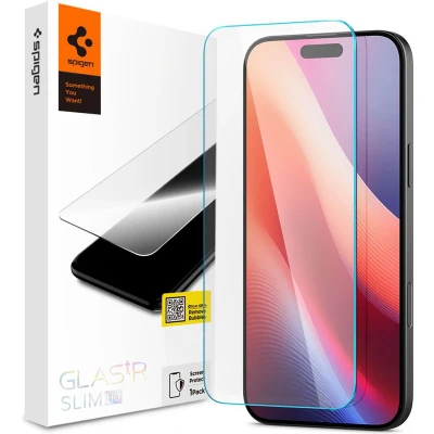 Afbeelding van Spigen Screenprotector geschikt voor iPhone 16 Pro Tempered Glas tR Slim Transparant