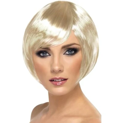 Afbeelding van Blonde cabaretpruik voor dames Verkleedpruik One size