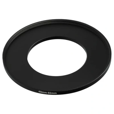 Afbeelding van vhbw Step Up ringadapter van 49 mm naar 82 voor cameralens, metalen filteradapter, zwart