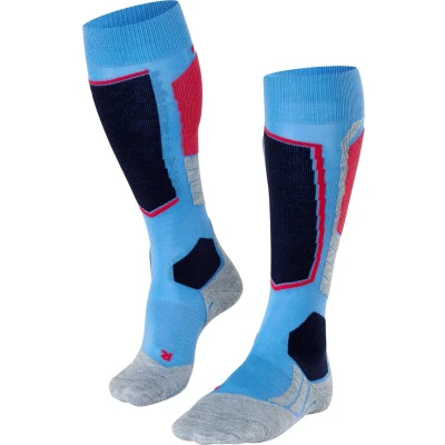 Afbeelding van FALKE SK2 Wool warm dik wol functioneel materiaal skisokken dames blauw maat 39 40