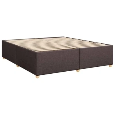 Afbeelding van vidaXL Bedframe zonder matras stof donkerbruin 200x200 cm