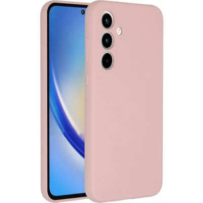 Afbeelding van Accezz Hoesje Geschikt voor Samsung Galaxy A35 Siliconen Liquid Silicone Backcover Roze