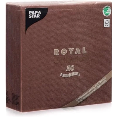 Afbeelding van PAPSTAR 10821 50 servetten Royal Collection 40 x cm, bruin, stuks