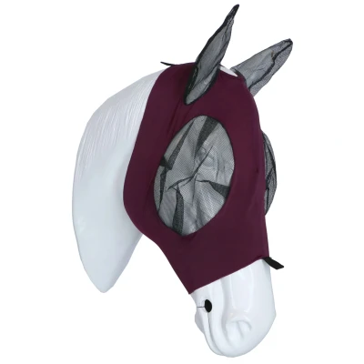 Afbeelding van Weatherbeeta Vliegenmasker Deluxe Stretch Bug met Oren Paars/Zwart Small Pony Agradi.be