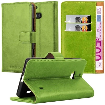 Afbeelding van Cadorabo Hoesje geschikt voor Nokia Lumia 929 / 930 in GRAS GROEN Beschermhoes met magnetische sluiting, standfunctie en kaartvakje Book Case Cover Etui