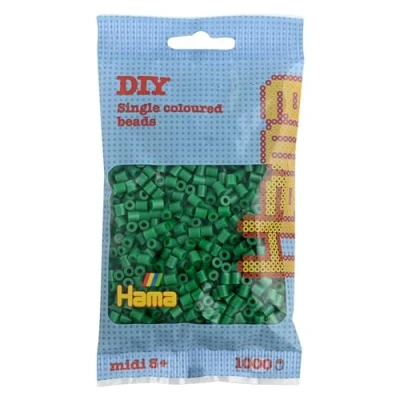 Afbeelding van Hama 207 10 creatieve vrije tijd kralen en sieraden zakje met 1000 parels groen