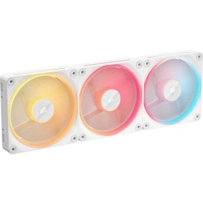 Afbeelding van CORSAIR LX R RGB Series iCUE LINK LX120R White 120mm Fan Triple Kit
