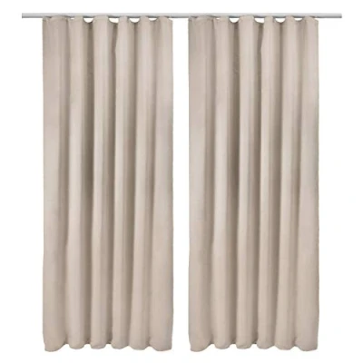 Afbeelding van Beautissu Verduisterend Gordijn Met Plooiband 2 Set 245x140 cm Crème
