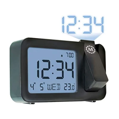 Afbeelding van Oregon Scientific Digitale Wekker Night Owl &#039;86 Met Projectie Zwart (cl030086bk bl)