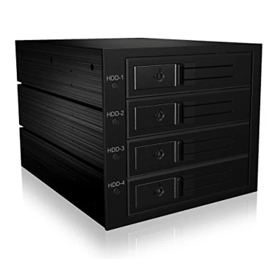 Afbeelding van ICY BOX IB 564SSK, Backplane, 4x 3,5 SAS/SATA (I/II/III) HDD in 3x 5,25 Einschübe, Hot 3.5 inch inbouwframe