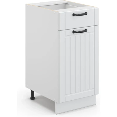 Afbeelding van Vicco Halfhoge kast Fame Line, Wit Landhuis/Wit, 40 x 81.6 cm zonder werkblad