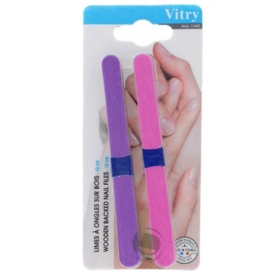 Afbeelding van Vitry Nail Care Wooden Backed Files 12cm Vijl