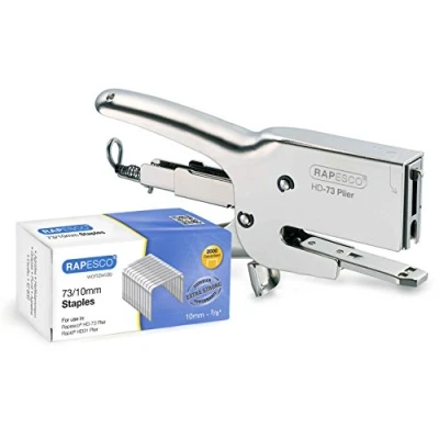 Afbeelding van Rapesco 1305 HD 73 handnietmachine met 2000 nietjes, 73/10 mm, chroom